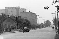 Hungary, Győr, a Tihanyi Árpád (Bacsó Béla) út a Sport utcától a Szigethy Attila (Felszabadulás) út felé vezető szakaszon., 1971, Kenderessy Tibor, Fortepan #293034