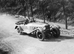 Magyarország, 1928. évi Magyar Túraút autóverseny, Ernst-Günther von Wentzel-Mosau Mercedes S sportkocsijával., 1928, Szávoszt-Vass Dániel, férfiak, Mercedes-márka, autóverseny, automobil, Mercedes W 06, Fortepan #29401