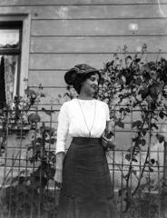 1918, Urbánné dr. Lux Judit, skirt, blouse, lady, hat, Fortepan #294572