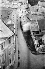 Magyarország, Eger, látkép a Minaretből a Torony utca felé., 1957, Török Kálmán, Fortepan #294976