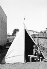 1939, Botár Angéla, tent, meal, Fortepan #295268