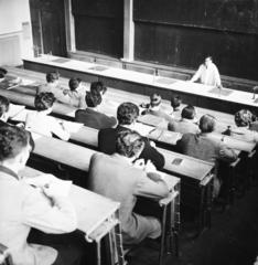 Hungary, Veszprém, Veszprémi Vegyipari Egyetem (később Pannon Egyetem), előadóterem., 1962, Polinszky Tibor, Fortepan #295687