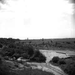 Magyarország, Dunakeszi, látkép a régi temetőtől Újpest felé., 1938, Kölcsey Ferenc Dunakeszi Városi Könyvtár / Petanovits fényképek, tó, Fortepan #29572