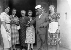 1936, Cholnoky Tamás, hat, winery, apron, wine thief, Fortepan #29850