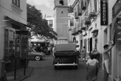 Olaszország, Capri, Via Roma, háttérben az Óratorony., 1960, Csőke József, utcakép, trafik, Fortepan #30022