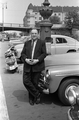 Magyarország, Budapest V., Jászai Mari tér., 1963, Fortepan, lengyel gyártmány, automobil, FSO-márka, Budapest, összekulcsolt kéz, FSO Warszawa, Fortepan #30039