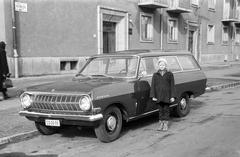 1968, Rékai Zsolt, gyerek, Opel-márka, Opel Rekord A, rendszám, Fortepan #300697
