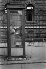 1957, Szalay János, telefonfülke, Fortepan #300776