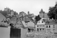 Románia,Erdély, Segesvár, balra fent a Szász iskola (később Liceul Teoretic Joseph Haltrich), majd az Ónművesek és a Tímárok tornya., 1963, Németh Tamás, Fortepan #30129