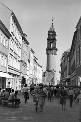 Németország, Bautzen, Reichenturm a Reichenstrasse felől nézve., 1976, Németh Tamás, NDK, Fortepan #30169