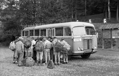 1958, Szalontai Tamás, hátizsák, Skoda-márka, autóbusz, Fortepan #301780