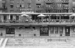 1965, Szalontai Tamás, hajóállomás, terasz, Fortepan #302047