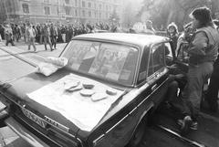 1990, Szebeni András, taxi, Fortepan #302154