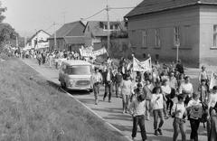 1988, Szebeni András, rendszám, felvonulás, Barkas-márka, Fortepan #302327