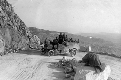 Montenegró, a Njeguši szerpentin Cetinje és Kotor között. Austro Fiat típusú teherautó., 1915, Krepsz Zoltán, első világháború, teherautó, Austro-Fiat-márka, Fortepan #30317