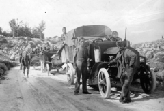 Montenegró, a Njeguši szerpentin Cetinje és Kotor között. Austro Fiat típusú teherautó., 1916, Krepsz Zoltán, első világháború, teherautó, Austro-Fiat-márka, Fortepan #30319