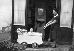 1936, Székely Márton, kid, baby carriage, Fortepan #30351