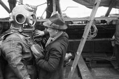 1939, Inkey Tibor, heavy diver, Fortepan #303787