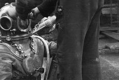 1939, Inkey Tibor, heavy diver, Fortepan #303789