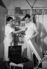 1939, Inkey Tibor, instrument, working clothes, healthcare, Fortepan #303990
