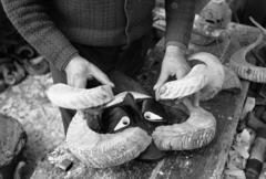 Hungary, Mohács, Kalkán Mátyás busómaszk-készítő műhelye., 1981, Szebeni András, Fortepan #304033