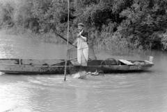 1981, Szebeni András, halászháló, ladik, Fortepan #304058