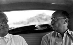 Magyarország, balra Janka Gyula az Egyetemi Nyomda későbbi vezérigazgatója, jobbra Vörös Mihály a Hódmezővásárhelyi Beth­len Gábor Gimnázi­um igazgatója., 1962, Beszeda László Zoltán, Fortepan #304272