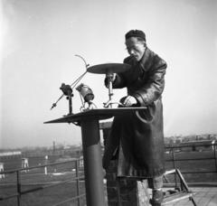 1955, Bán Tamás, meteorology, ladder, Fortepan #304330