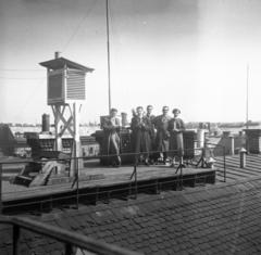 1955, Bán Tamás, weather station, roof, Fortepan #304433