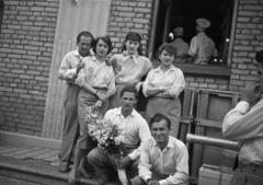 1962, Bán Tamás, sportoló, címer, virágcsokor, egyenruha, Fortepan #304462