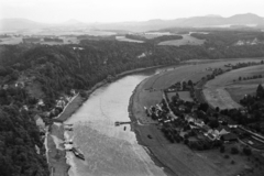 Németország, Rathen, (Szász-Svájc). Kilátás a Bastei-ről az Elbára., 1976, Németh Tamás, NDK, Fortepan #30464