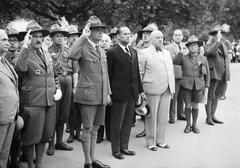 1937, Inkey Tibor, scouting, knee socks, Fortepan #304738