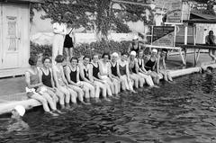 Hungary, Eger, városi strand., 1937, Inkey Tibor, Fortepan #304748