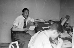 1939, Inkey Tibor, rolled up sleeves, desk, journalist, Fortepan #306250