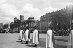 1937, Inkey Tibor, feather, politics, uniform, cloak, Fortepan #306331