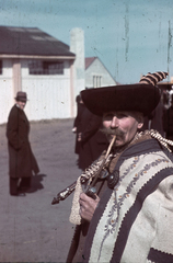 Hungary, Budapest X., Albertirsai út, Mezőgazdasági kiállítás területe., 1942, Fortepan, portrait, hat, colorful, moustache, pipe, folk costume, man, archaic mantle, Budapest, Fortepan #3067