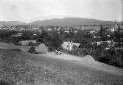 Magyarország, Szentendre, kilátás Izbég felé, jobbra a Szent András-templom., 1927, Storymap.hu, falu, látkép, széna, Fortepan #30720