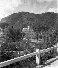 Magyarország, Miskolc, Hámor és a lillafüredi Palota Szálló., 1935, Storymap.hu, kilátás, Fortepan #30740