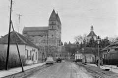 Magyarország, Ják, Apátsági templom, jobbra a Szent Jakab-kápolna., 1971, Gazda Anikó, Fortepan #307993