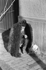 Hungary, 1961, Gazda Anikó, Best of, pen knife, shepherd, meal, peasant, sunshine, Fortepan #308295