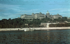 Magyarország, Budapest, Királyi Palota (később Budavári Palota)., 1943, Fortepan, hajó, színes, gőzhajó, Fortepan #3091