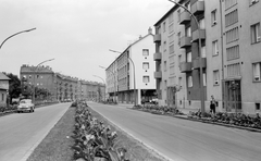 Magyarország, Szolnok, Boldog Sándor István (Ságvári Endre) körút a Városközpont felől., 1966, Építésügyi Dokumentációs és Információs Központ, VÁTI, utcakép, városkép, életkép, Fortepan #30967