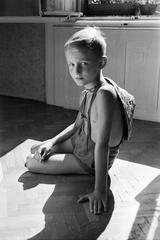 1961, Bordács Ferenc, Best of, portré, földön ülés, fiú, Fortepan #309695