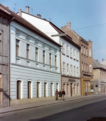 Magyarország, Szeged, Oskola utca az Oroszlán utca torkolatánál., 1968, Építésügyi Dokumentációs és Információs Központ, VÁTI, színes, utcakép, Fortepan #31033