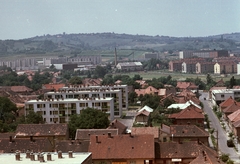 Magyarország, Zalaegerszeg, látkép a Kossuth Lajos utcától nézve, jobbra Petőfi Sándor utca., 1971, Építésügyi Dokumentációs és Információs Központ, VÁTI, színes, Fortepan #31068