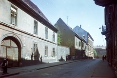 Magyarország, Pécs, Janus Pannonius utca a Vörösmarty (Székesfehérvár) utca felől a Széchenyi tér felé nézve., 1960, Építésügyi Dokumentációs és Információs Központ, VÁTI, színes, Fortepan #31216