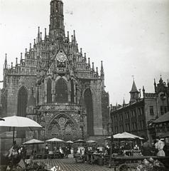 1909, fortepan/Album 123, templom, piac, épületszobor, toronyóra, épületdísz, Fortepan #312582