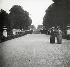 1909, fortepan/Album 123, képarány: négyzetes, szobor, park, sétány, Fortepan #312597