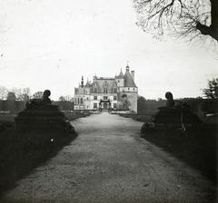 1909, fortepan/Album 123, képarány: négyzetes, szfinx, kastély, Fortepan #312601