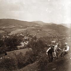 1909, fortepan/Album 123, földön ülés, hegyoldal, Fortepan #312669